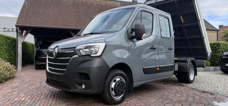 2dehands Renault Master dubbel cabine : Kipper. Comfort Energy 2,3 CDTI 163pk Airco-Bluetooth-Cruise controle-Dab+ radio-GPS-trekhaak = 3500 kg trekvermogen.