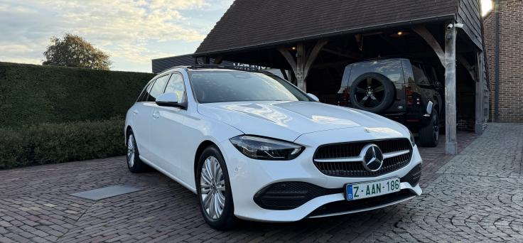 2dehands Mercedes  C 200 break Business Line. Auto Airco-Bluetooth-Cruise controle-Camera-Dab+Schuifdak-Led Koplampen-Lane assist-Park Assist-Elektrische achterklep-zetel verwarming