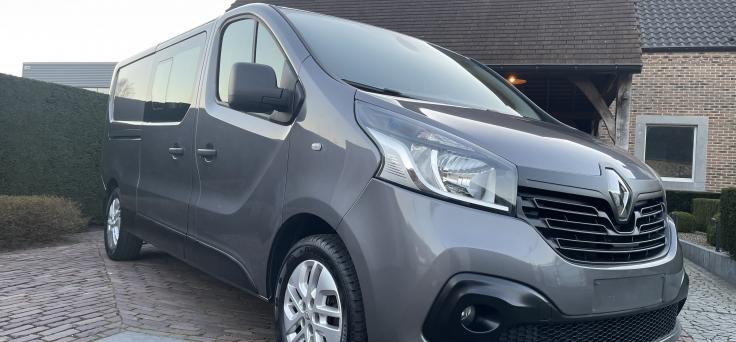 2dehands Renault  Trafic Dubbel cabine L2H1-146pk-Airco-Bluetooth-cruisecontrol-GPS-16�?� alu velgen-5zitplaatsen-trekhaak 